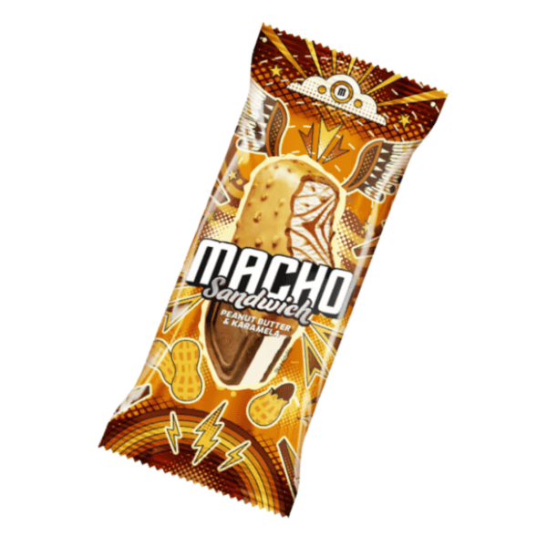 Sladoled MACHO Peanut butter & Caramel sandwich 129ml 0
