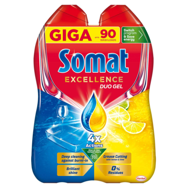 SOMAT Gel za mašinsko pranje posuđa lemon 2x810ml 0