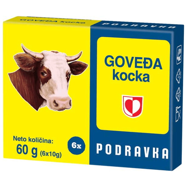 Kocka za supu PODRAVKA Goveđa retro 60g 0