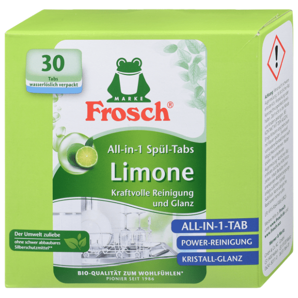 Tablete za mašinsko pranje posuđa FROSCH Green lemon 30kom 0