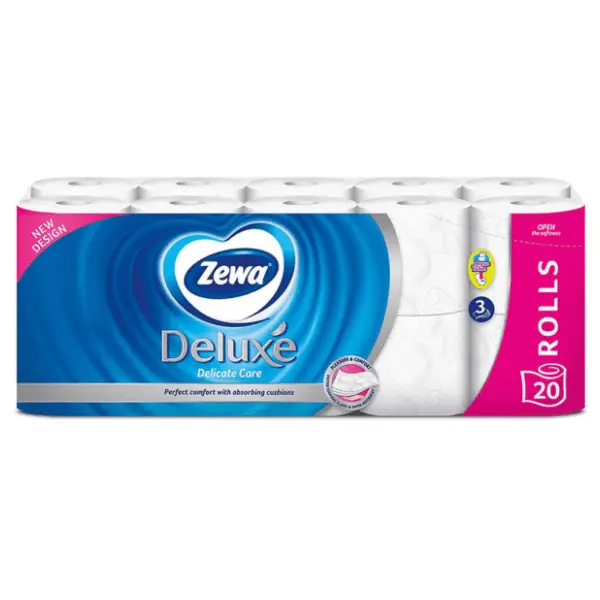 Toalet papir ZEWA deluxe pure white 3sloja 20kom 0