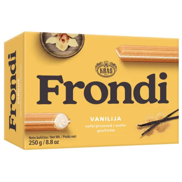 Vafl KRAŠ Frondi vanila 250g 0
