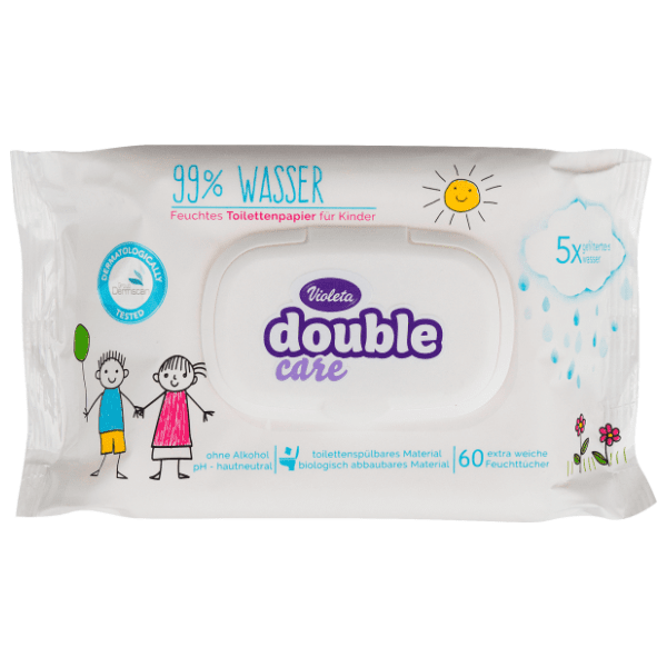 Vlažni toalet papir za decu VIOLETA double care 60kom 0