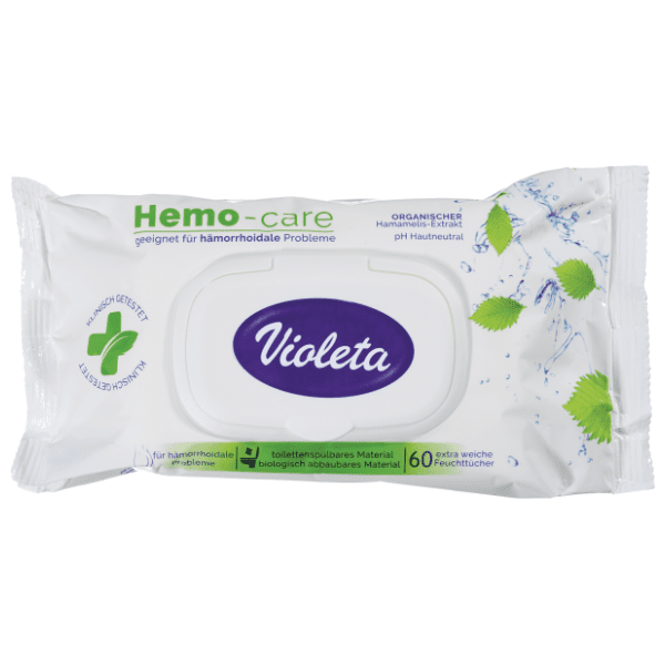 Vlažni toalet papir VIOLETA hemo care 60kom 0