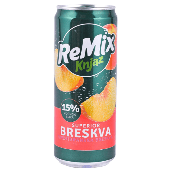 Voćni sok KNJAZ MILOŠ ReMix breskva limenka 330ml 0