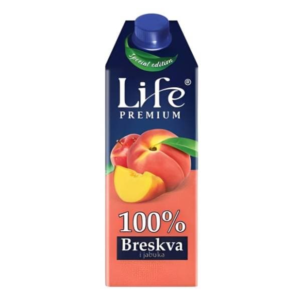 Voćni sok NECTAR Life 100% breskva i jabuka 750ml 0
