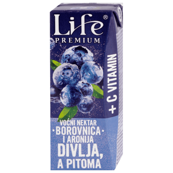 Voćni sok NECTAR Life premium borovnica i aronija 200ml 0