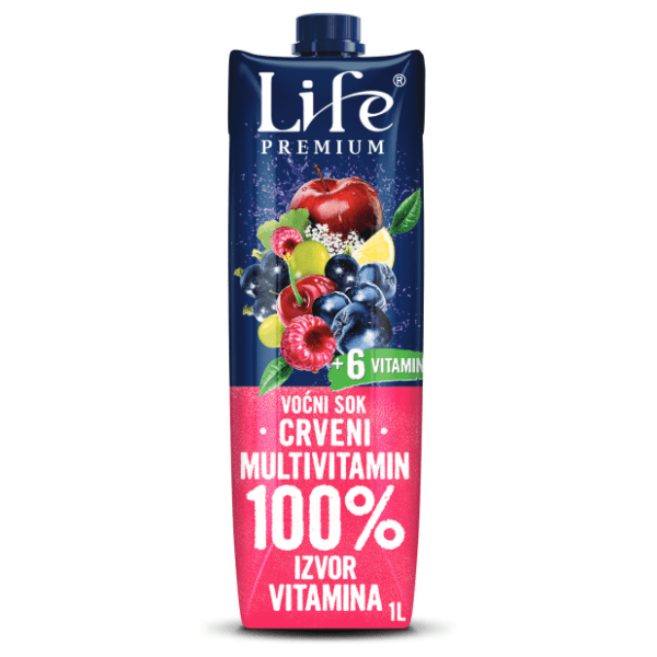 Voćni sok NECTAR Life premium crveni multivitamin 1l 0