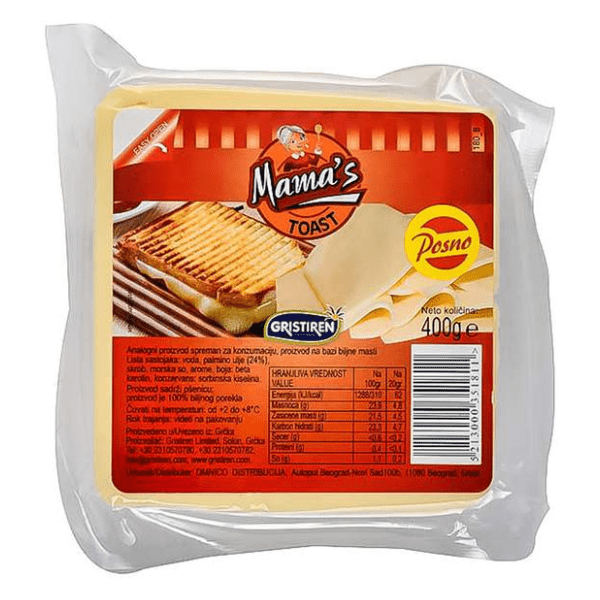 Biljni sir MAMA'S toast posni 400g 0