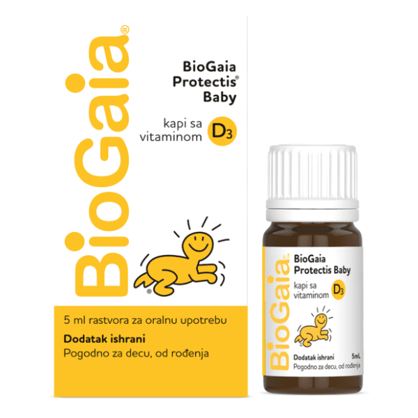 BIOGAIA probiotske kapi + vitamin D3 5ml 0