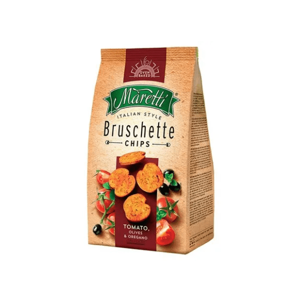 Brusketi MARETTI paradajz masline origano 140g 0