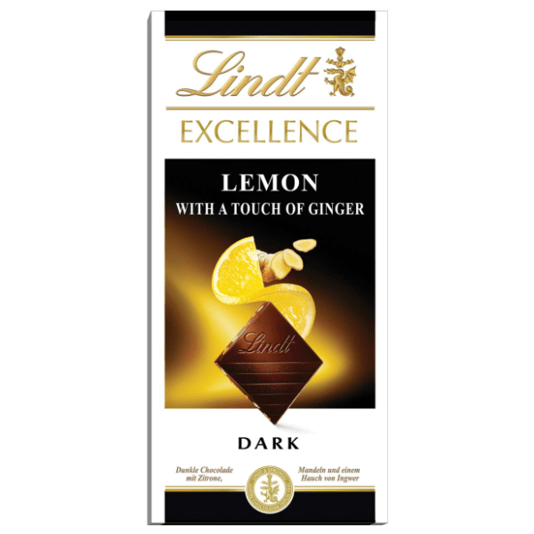 Čokolada LINDT Excellence lemon ginger dark 70% 100g 0