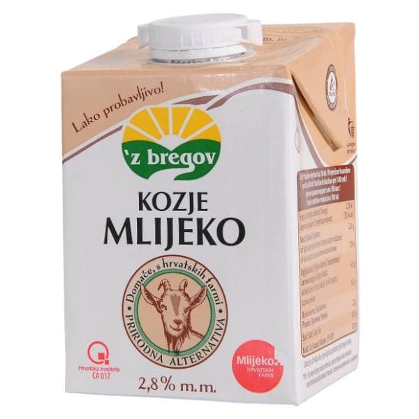 Dugotrajno kozje mleko Z'BREGOV 2,8% 0,5l 0