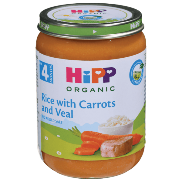 HIPP Organic kašica šargarepa pirinač teletina 190g 0