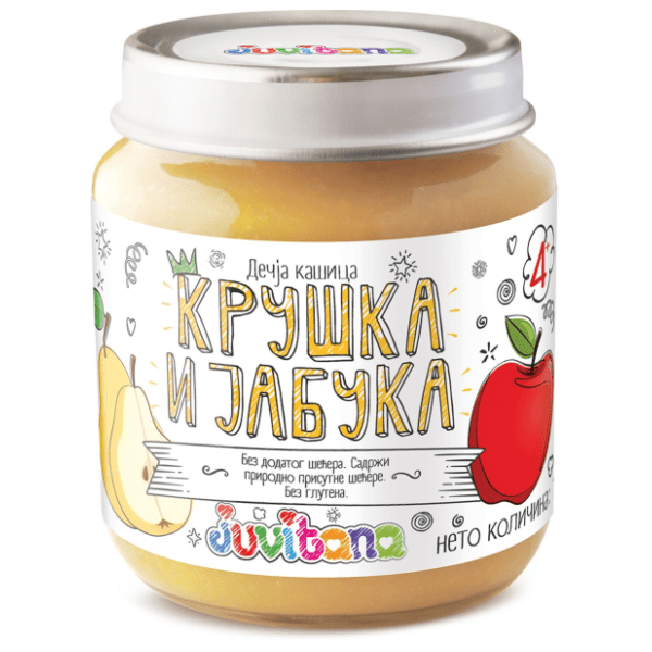 Kašica TAKOVO Juvitana kruška i jabuka 128g 0