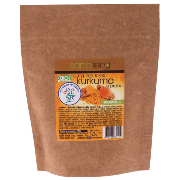 Kurkuma SANATERRA organska u prahu 125g 0