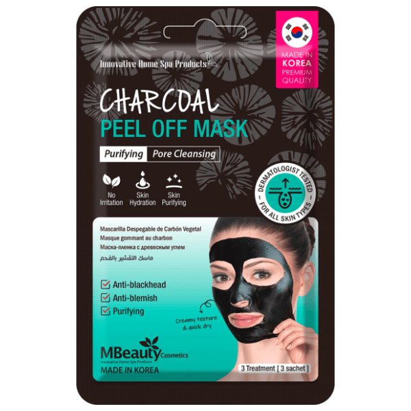 Maska za lice MBEAUTY peel off mask charcoal 3kom 0