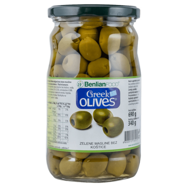 BENLIAN Greek masline zelene bez koštice 690g 0