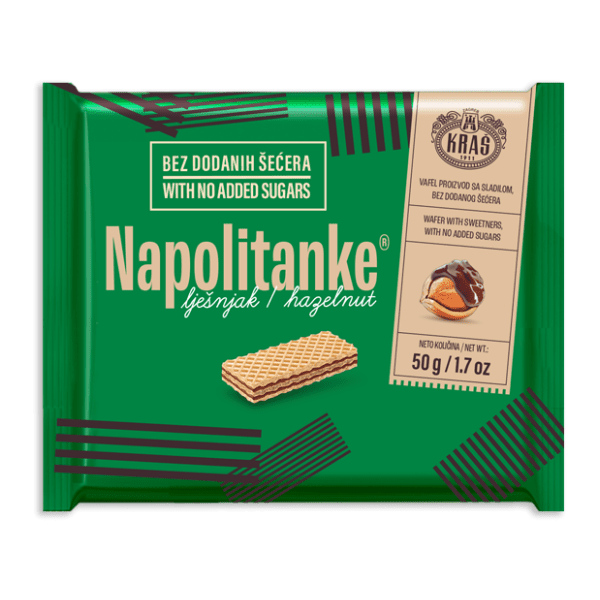 Napolitanke KRAŠ lešnik bez šećera 50g 0