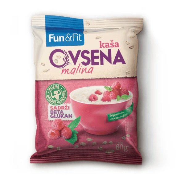 FUN & FIT ovsena kaša malina 60g 0