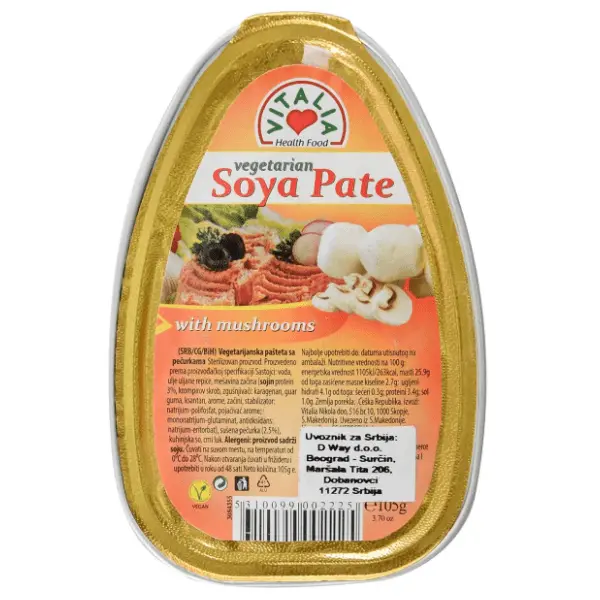 VITALIA pašteta soja pečurke 105g 0