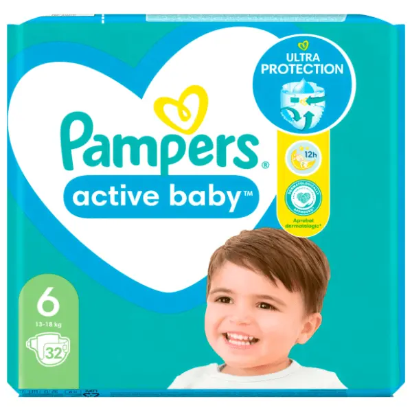 PAMPERS pelene active baby 6 32kom 0