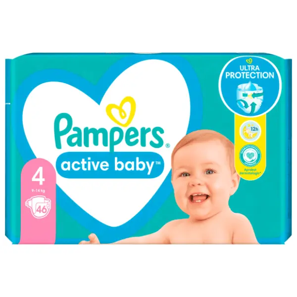 PAMPERS pelene active baby 4 46kom 0
