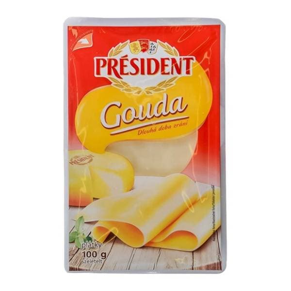 PRESIDENT Gauda slajs 100g 0