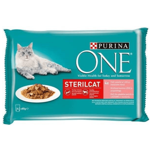 PURINA One hrana za sterilisane mačke losos 4x85g 0