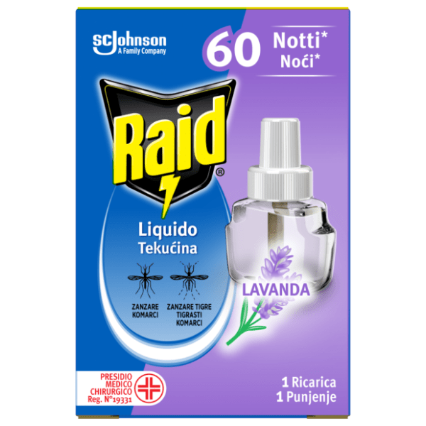RAID dopuna za električni aparat lavanda 36ml 0