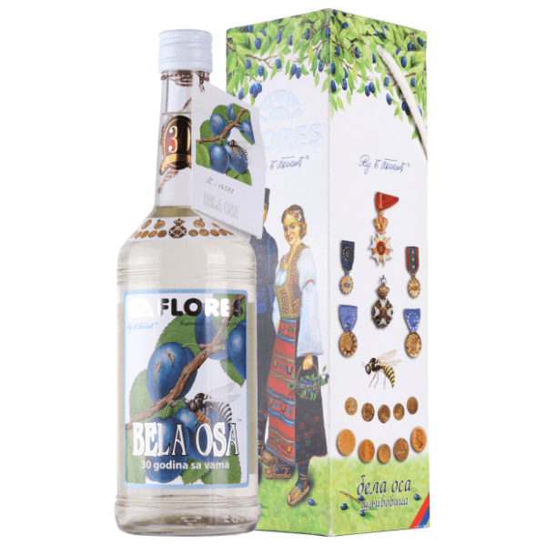 Rakija BELA OSA lux flores 0,7l 0