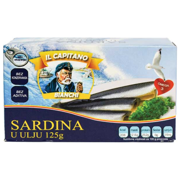 Sardina IL CAPITANO u ulju 125g 0