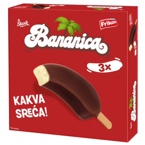 Sladoled FRIKOM Bananica 3x85ml 0