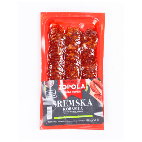 Sremska kobasica slajs TOPOLA 80g 0