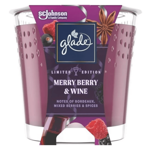Sveća GLADE merry berry & wine 129g 0