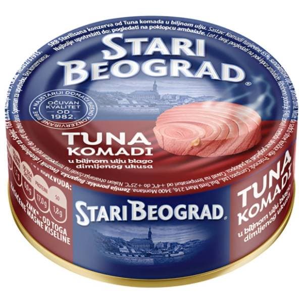 Tunjevina STARI BEOGRAD blago dimljeni komadi 160g 0