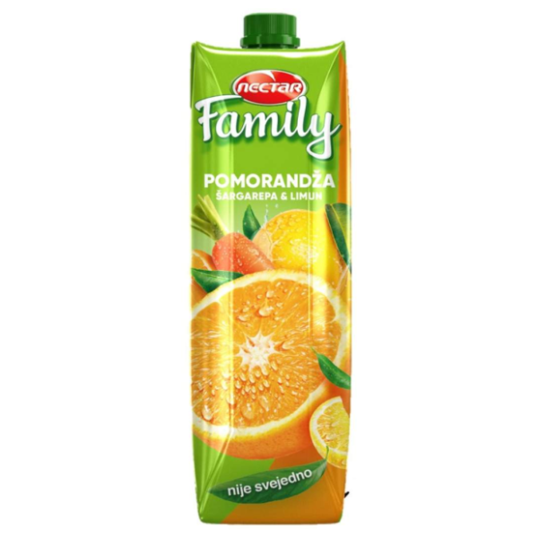 Voćni sok NECTAR Family pomorandža šargarepa limun 1l 0
