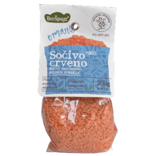 BIO ŠPAJZ organsko crveno sočivo 200g 0
