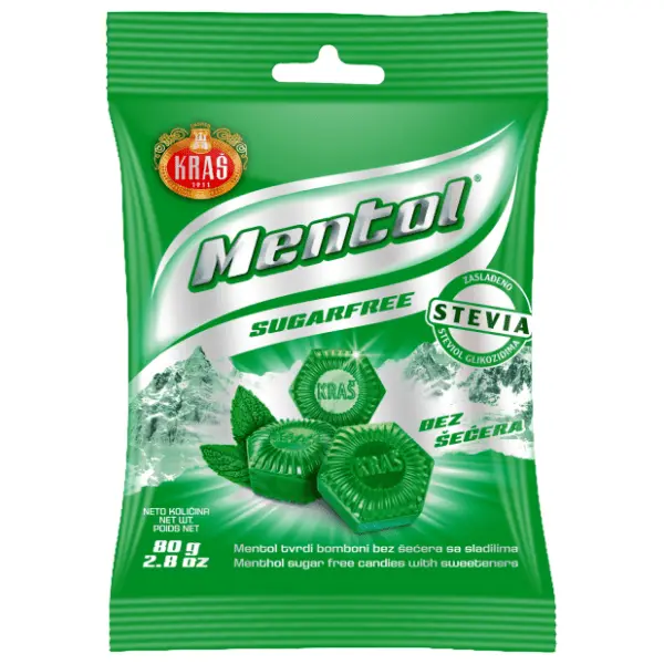 Bombone KRAŠ mentol bez šećera 80g 0