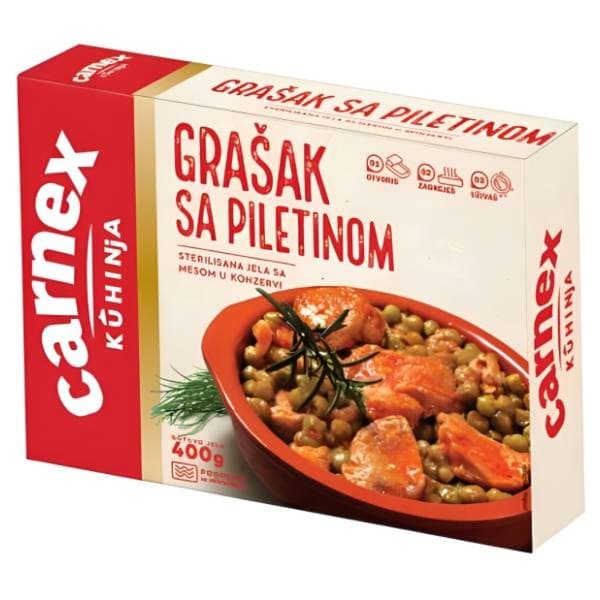 CARNEX grašak sa piletinom 400g 0