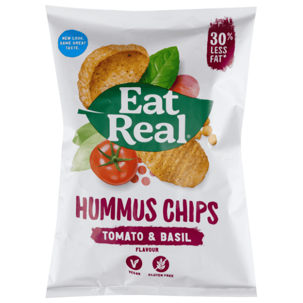 Čips EAT REAL hummus paradajz bosiljak 45g 0