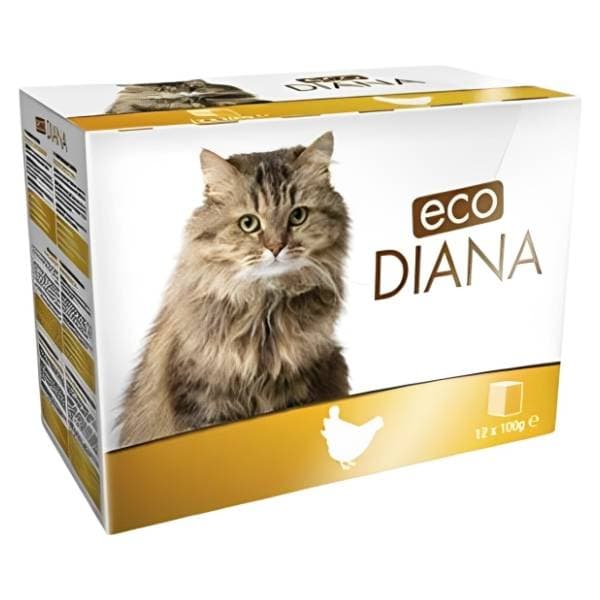 ECO DIANA hrana za mačke komadići piletine 12x100g 0