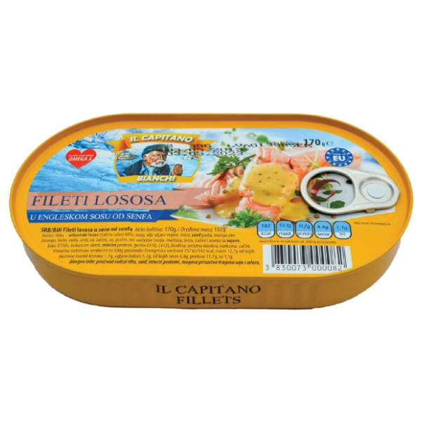 IL CAPITANO filet lososa u sosu od senfa 170g 0