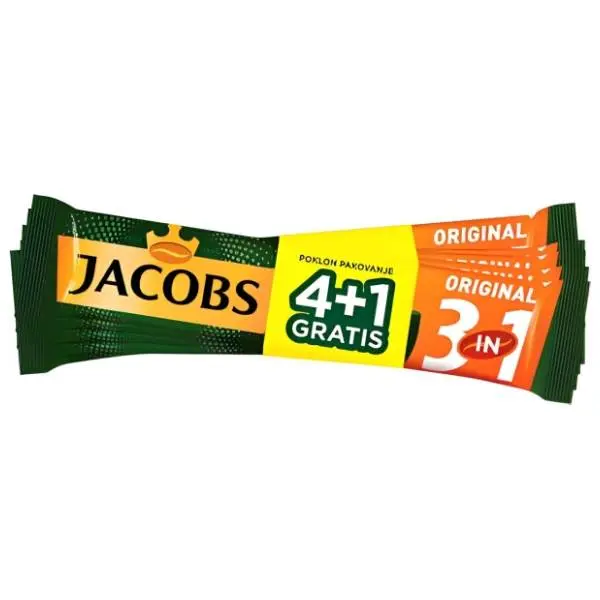 Instant kafa JACOBS 3u1 15,2g 4+1 gratis 0
