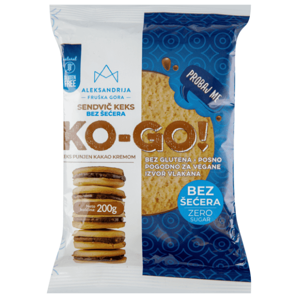 Keks ALEKSANDRIJA Ko-go bez šećera i glutena 200g 0