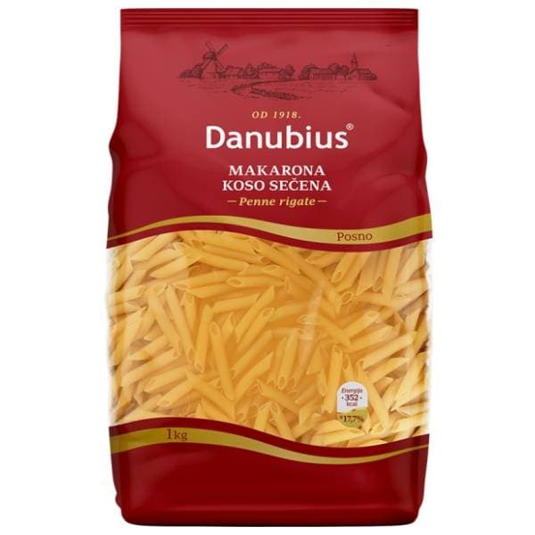 Makaroni koso sečeni DANUBIUS 1kg 0