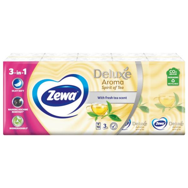 Papirne maramice ZEWA deluxe tea scent 3sloja 10kom 0
