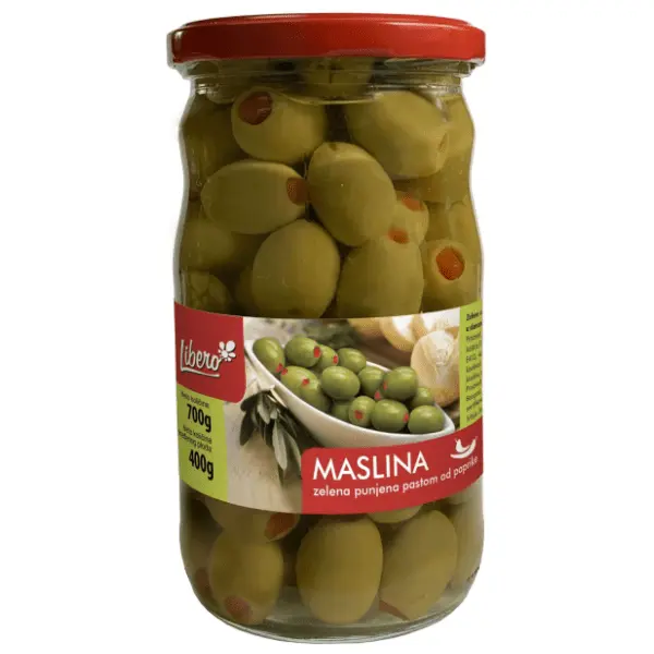 LIBERO zelene masline sa paprikom 700g 0
