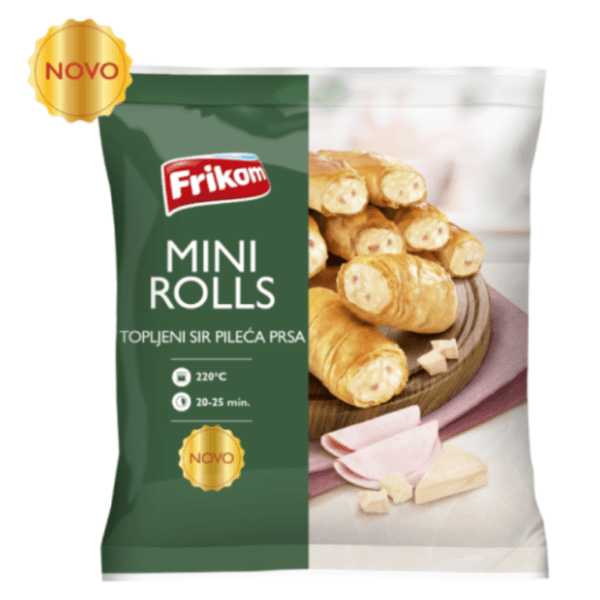 Mini rolls topljeni sir pileća prsa FRIKOM 500g 0