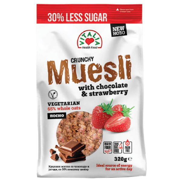 Musli VITALIA kranči jagoda čokolada 320g 0